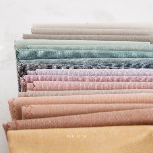 17 Piece Fat Quarter Bundle of Everyday Chambrays by Fableism - Per Bundle (£4.45/FQ)