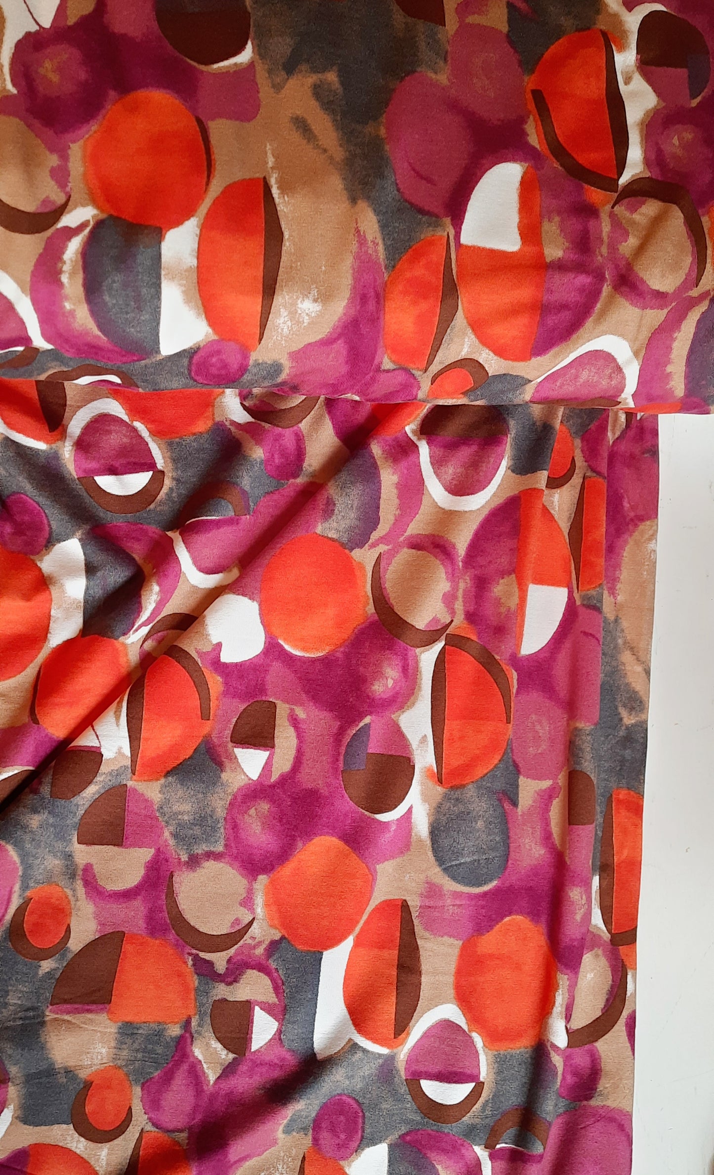 Autumn Palette Viscose Jersey - Remnant 46cm x Width