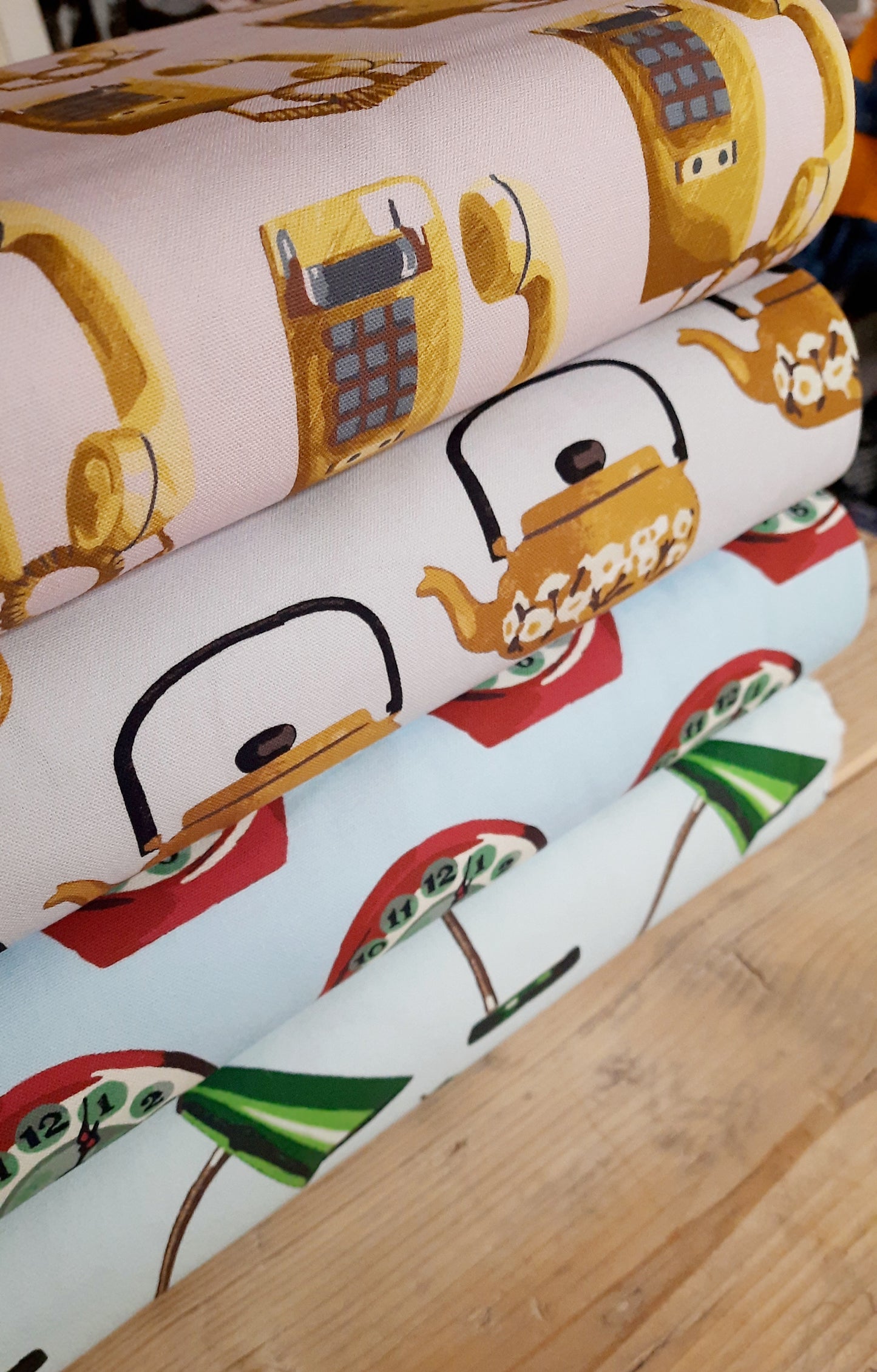 Call Waiting from Recollect Organic Cotton Canvas - Per 1/4 Metre (£16/m)