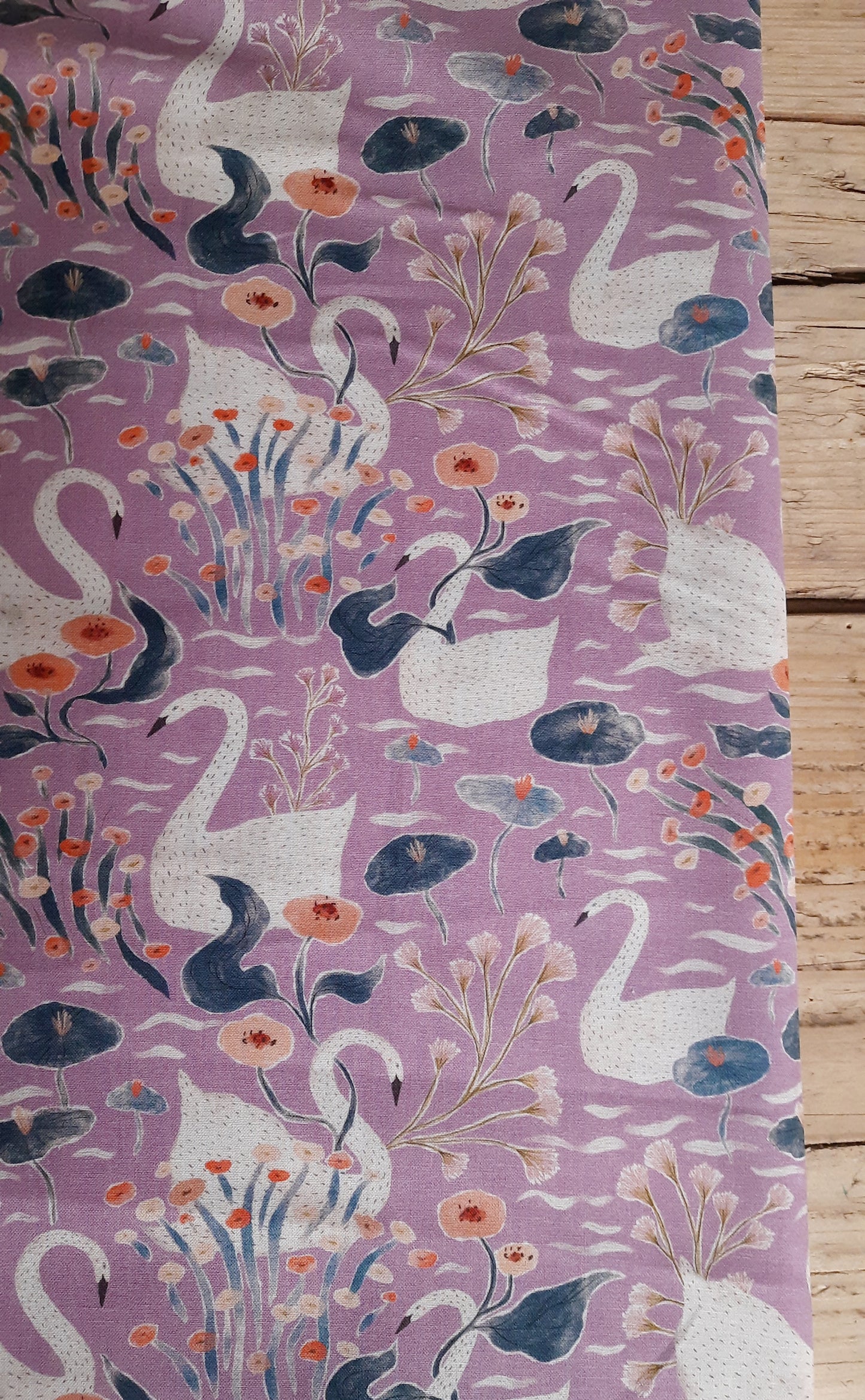 Swans Lilac Alpine Bliss by Figo - Per FQ (£12/m)