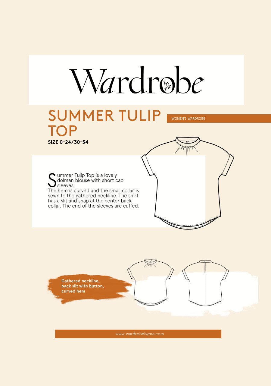 Summer Tulip Top Pattern by Wardrobe By Me Size 0-24