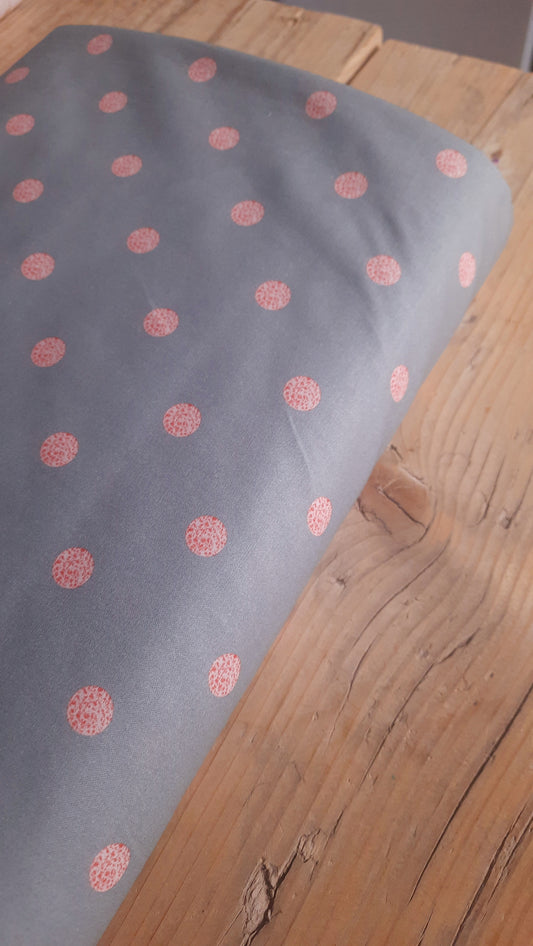 Dots on Grey from A Walk In The Woods 100% Cotton by PBS - Per FQ (£15/m)