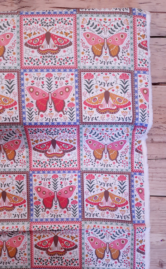 Moth Menagerie from Butterfly Dreams 100% Organic Cotton by Make & Believe - Per FQ (£8/m)