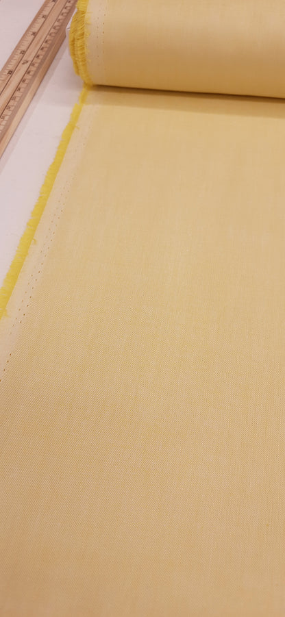 Primrose Yellow 100% Cotton Chambray Make & Believe - Per ¼ Metre (£10/m)