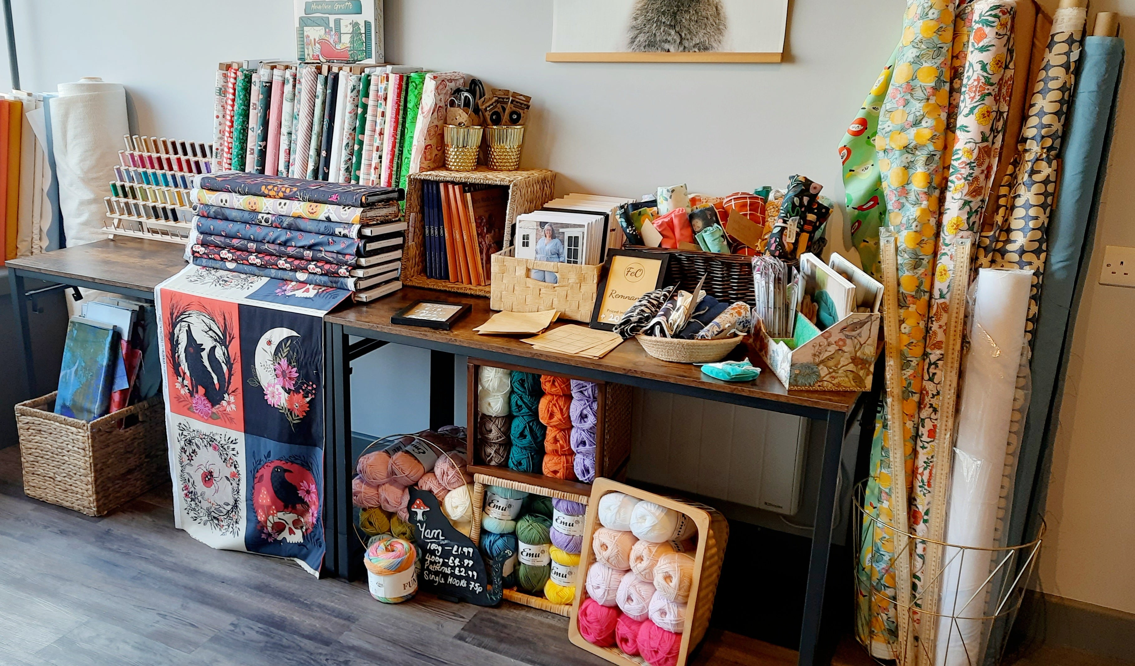 A picture of fabric and haberdashery found at Fleur et Ours