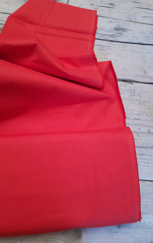 Cherry Red 100% Organic Cotton Solids Make & Believe - Per FQ (£8/m)