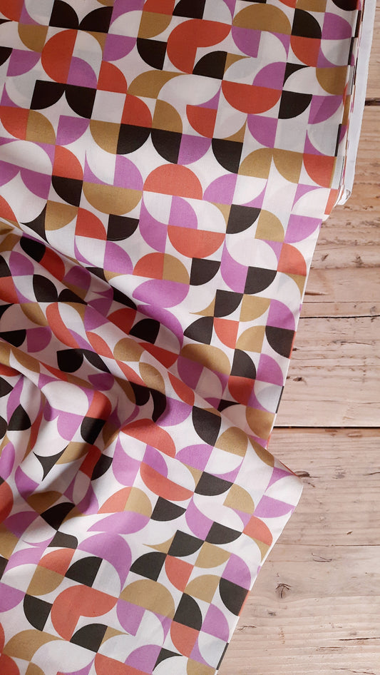 Playful Geometric Cotton Poplin - Per ¼ Metre (£10/m)