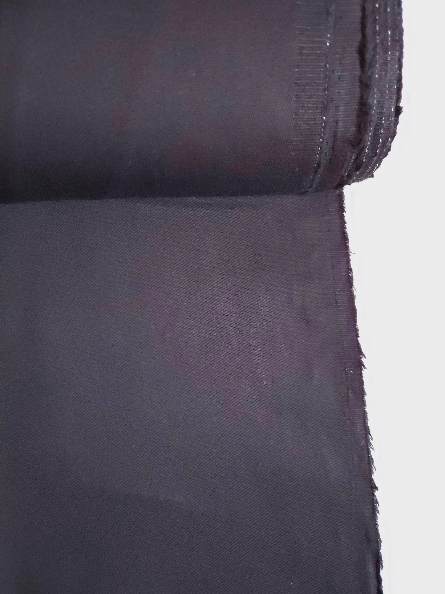 Jet Black Cotton Drill Stretch - Per ¼ Metre (£8/m)