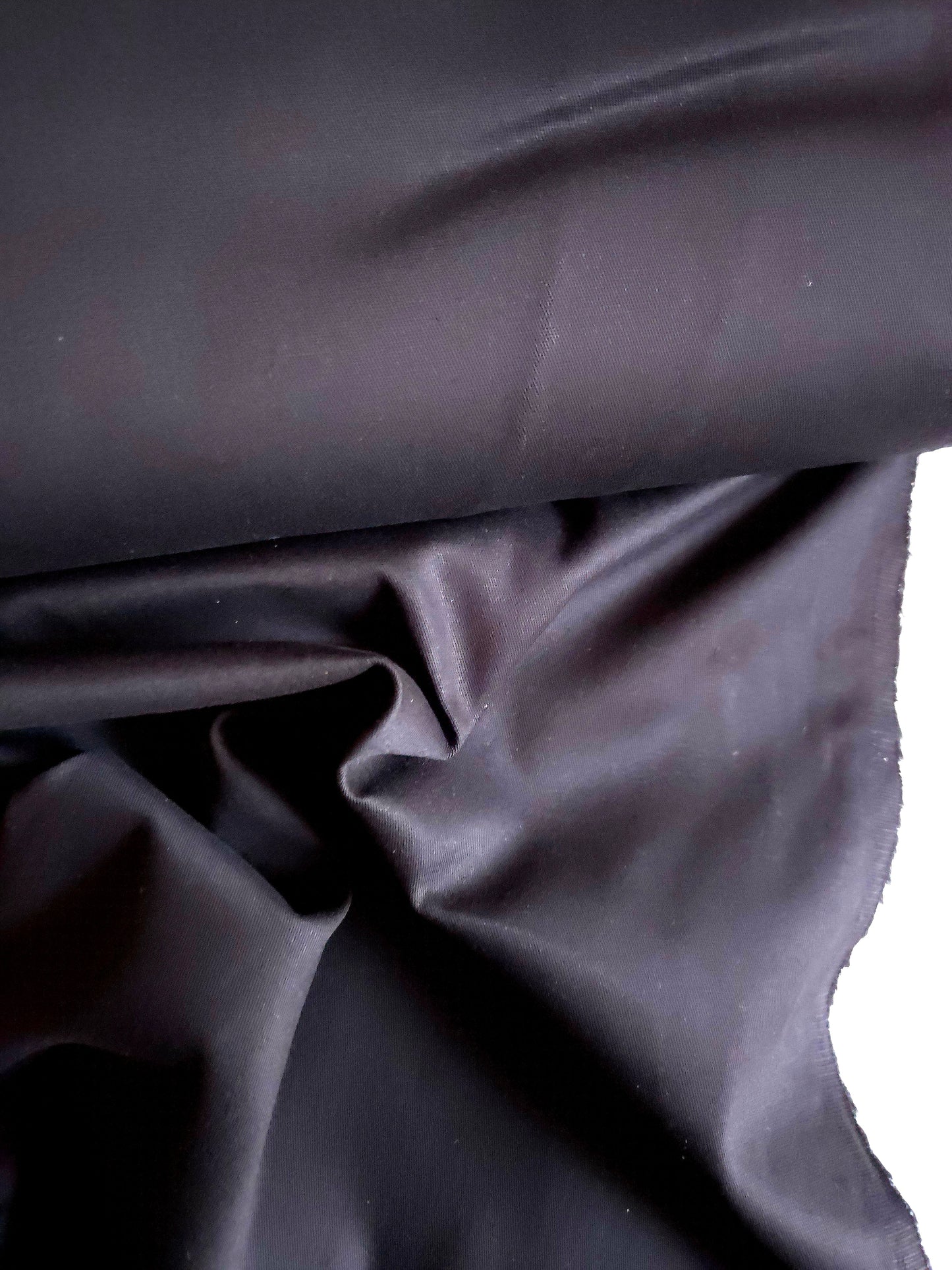 Jet Black Cotton Drill Stretch - Per ¼ Metre (£8/m)