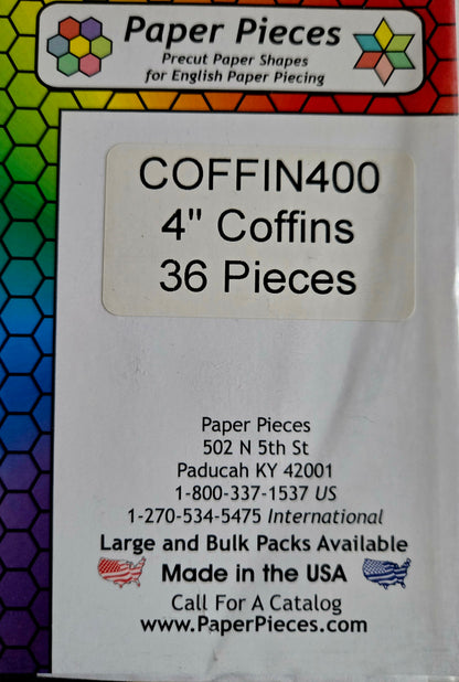 4 Inch Coffins Paper Templates – Pack of 36