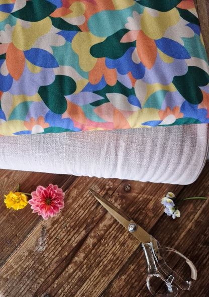 Champagne Viscose Linen Slub - Remnant 50cm x width