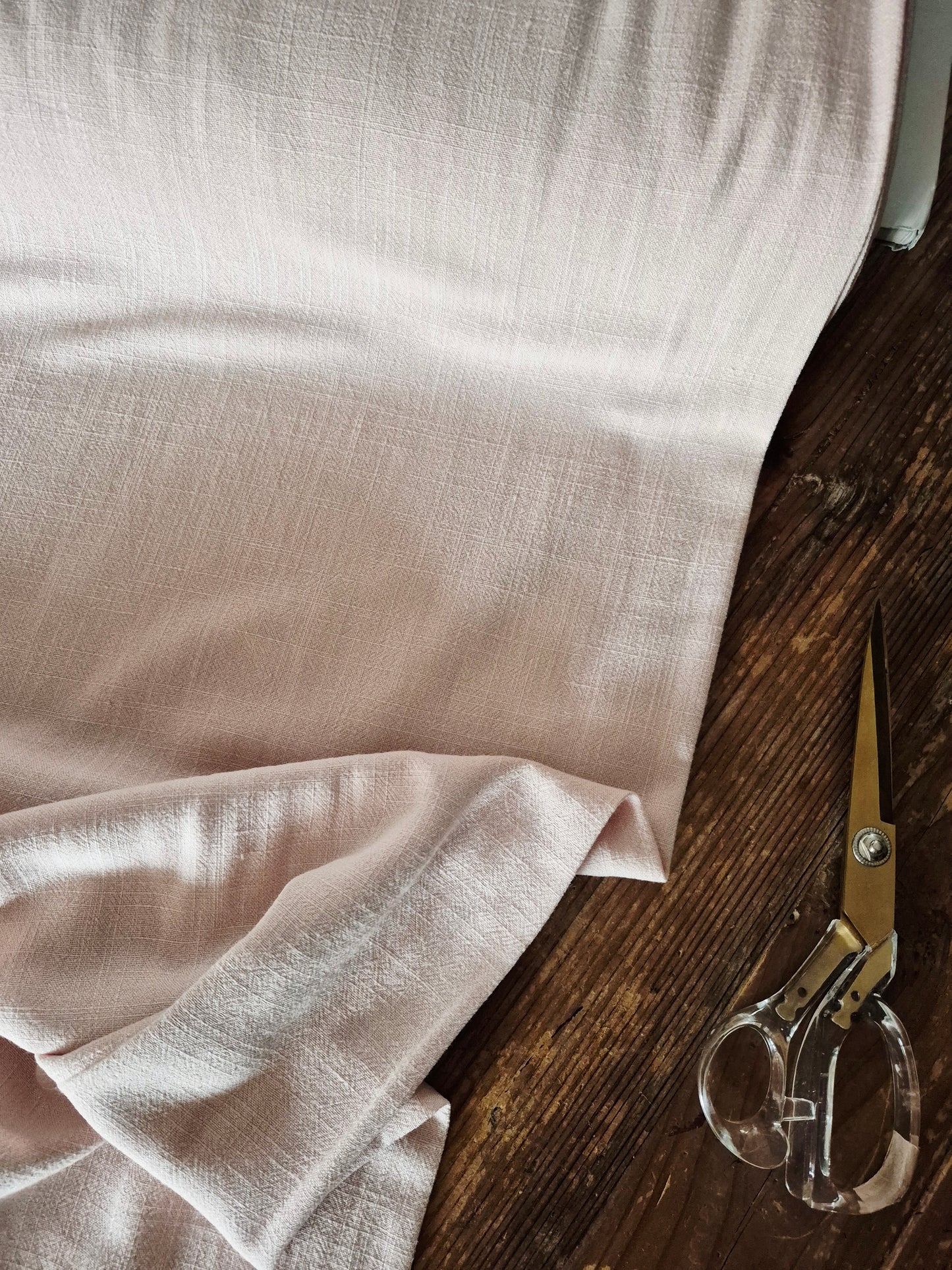 Champagne Viscose Linen Slub - Remnant 50cm x width