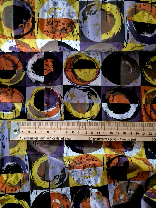 Autumn Discs Viscose - Per 1/4 Metre (£10/m)