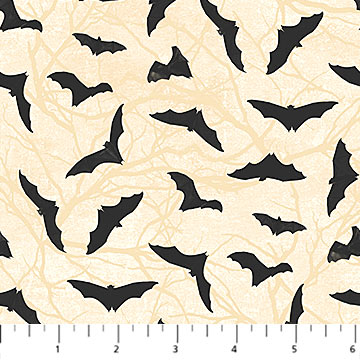 Bats on White Hallows Eve by Northcott - Per FQ (£15/m)