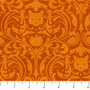 Pumpkin Pattern Hallows Eve by Northcott - Per FQ (£15/m)