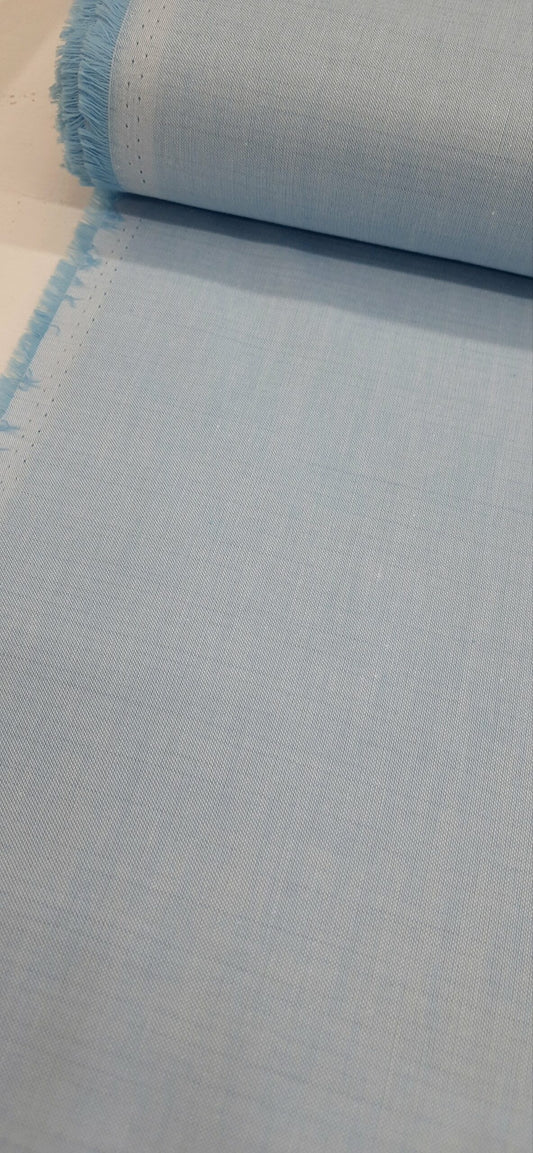 Sky Blue 100% Cotton Chambray Make & Believe – Per ¼ Metre (£8/m)