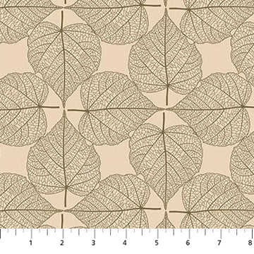 Leaves on Cream The Botanist by Figo - Per FQ (£15/m)