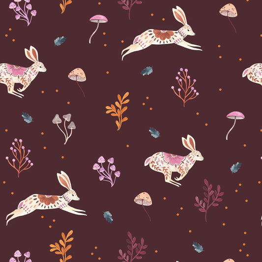 Bounding Rabbits from Maple by Sarah Knight 100% Cotton – Per FQ (£7/m)