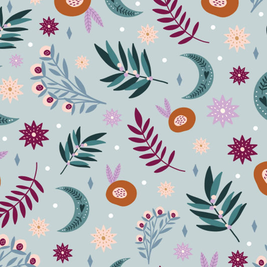 Night and Day "Frosty Night" Cotton by Dashwood Studio - Remnant 89cm x Width