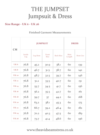 THE JUMPSET - Jumpsuit & Dress Sewing Pattern By The Avid Seamstress