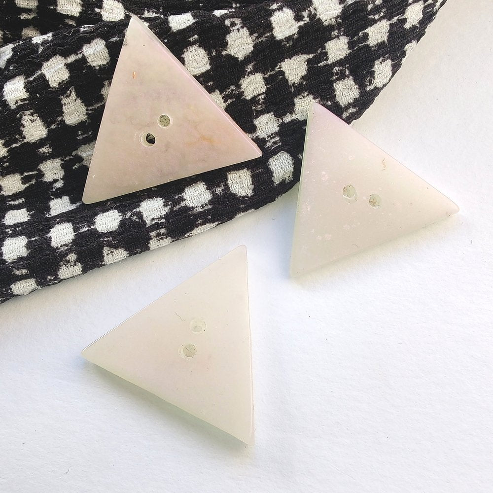 Pearl Triangles Buttons Pack of 3 - Ethel and Joan