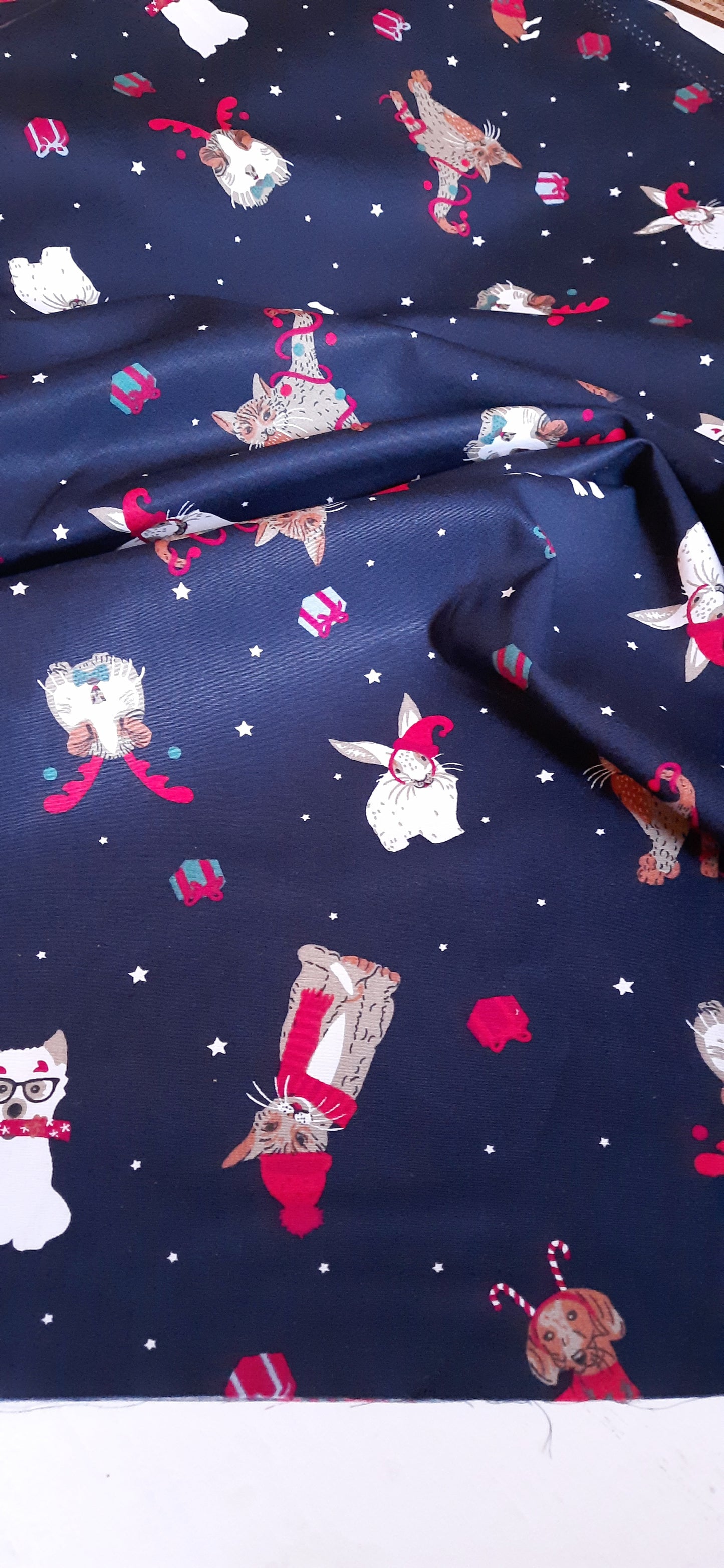 Furbaby Christmas 100% Cotton - Remnant 100cm x Width