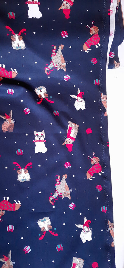 Furbaby Christmas 100% Cotton - Remnant 100cm x Width