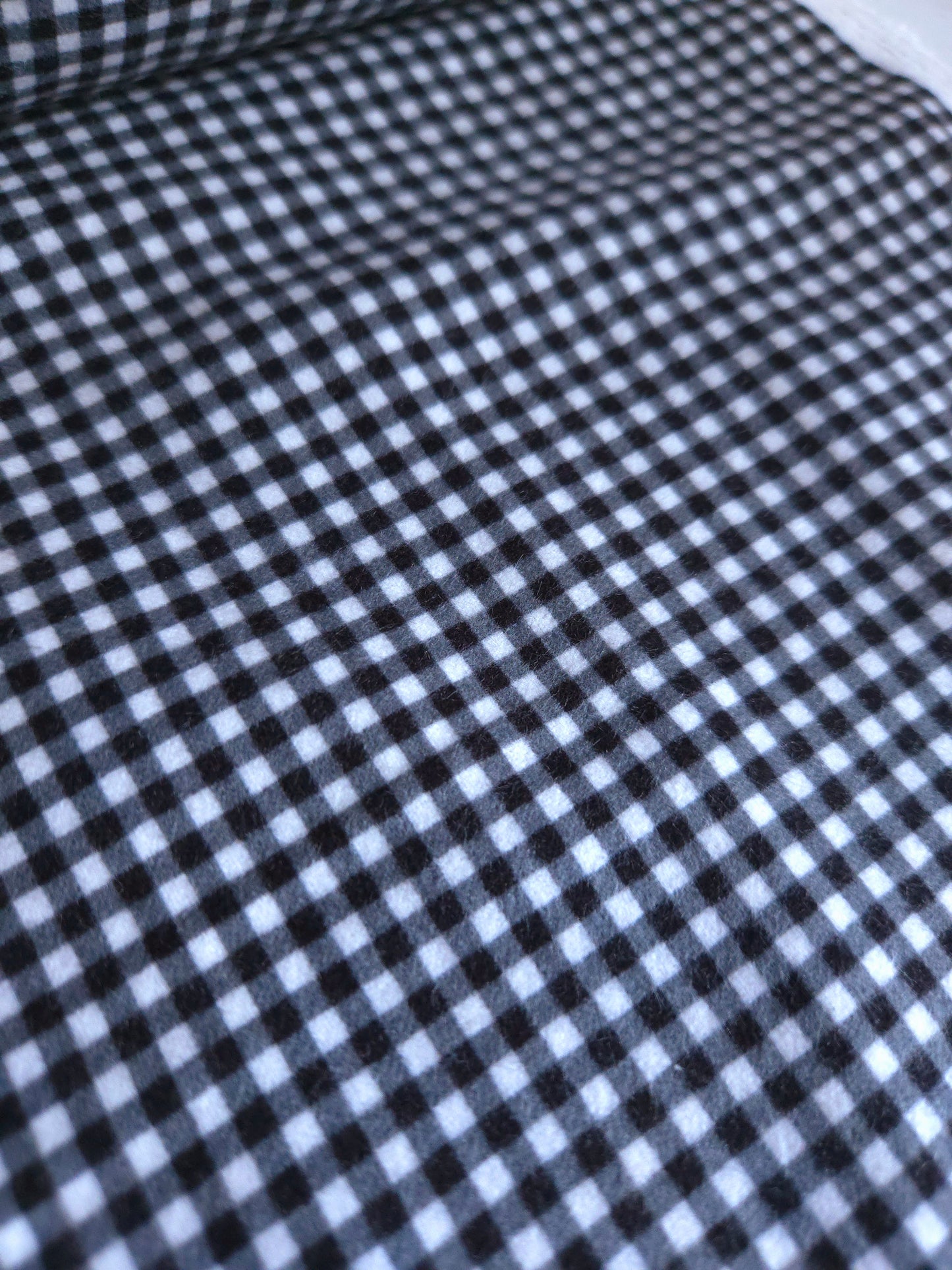 Harvest Rose Black Gingham Flannel - Per ¼ Metre (£14/m)