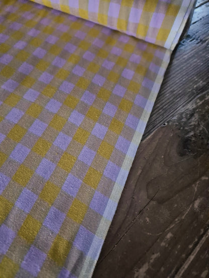 Caramel Gingham Yarn Dyed Cotton from Garden Variety by Anna Maria - Remnant 83cm x Width