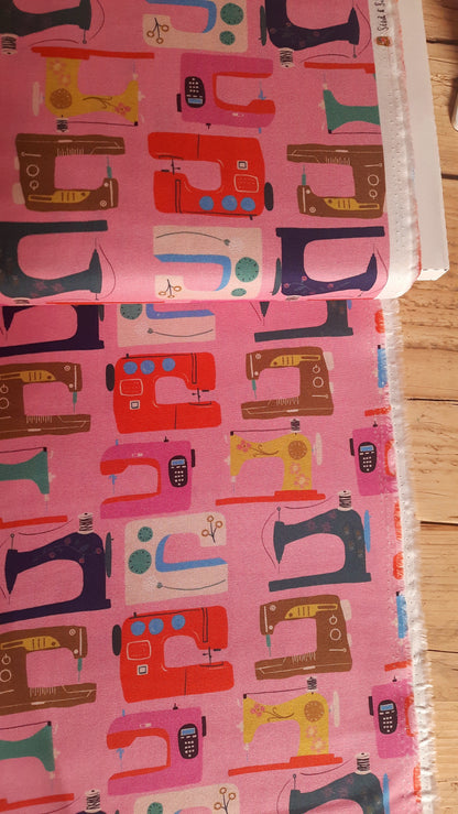 Sewing Machines 100% Cotton by Dashwood Studio - Remnant 104cm x width