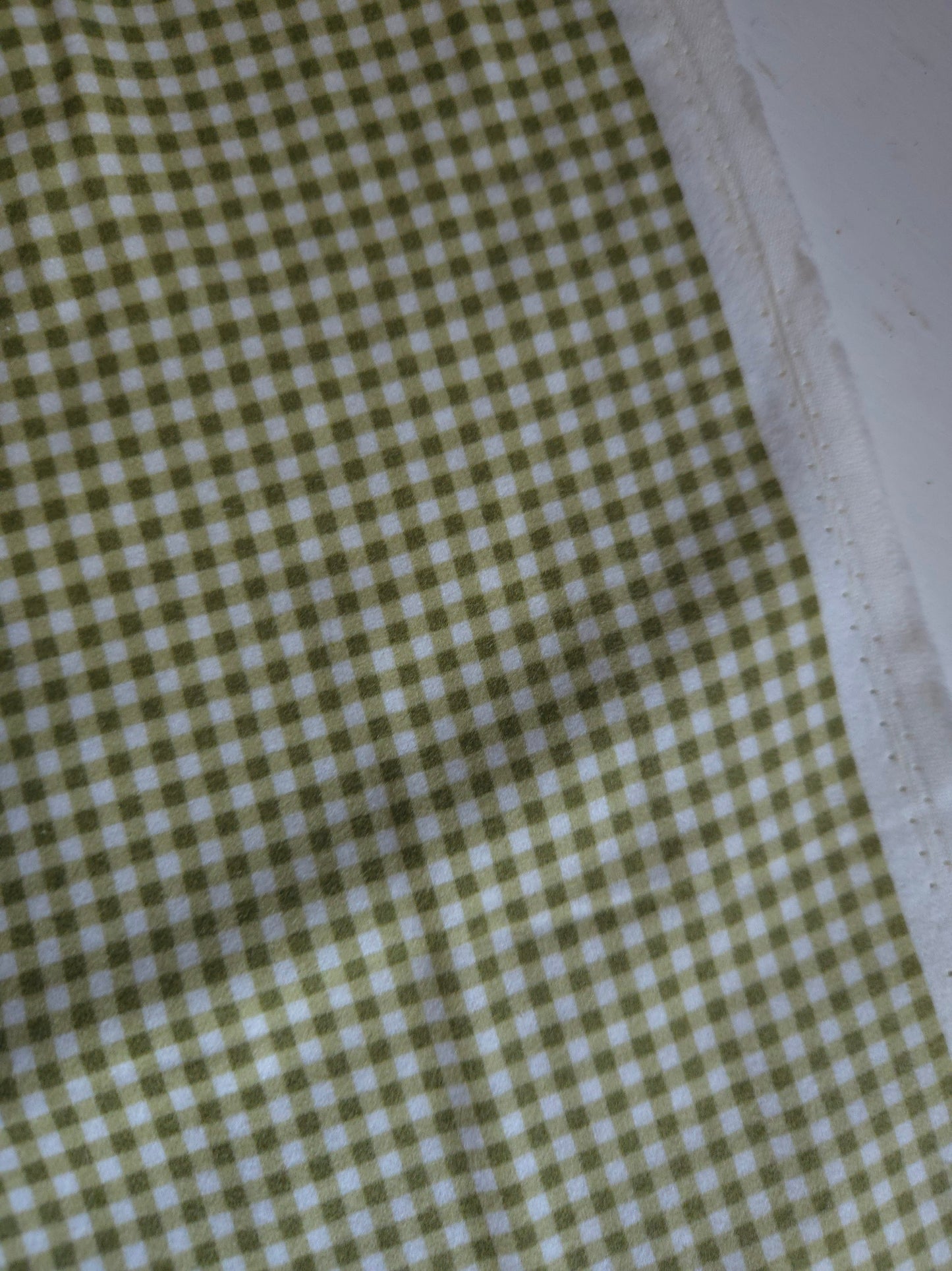 Harvest Rose Green Gingham Flannel - Per ¼ Metre (£14/m)