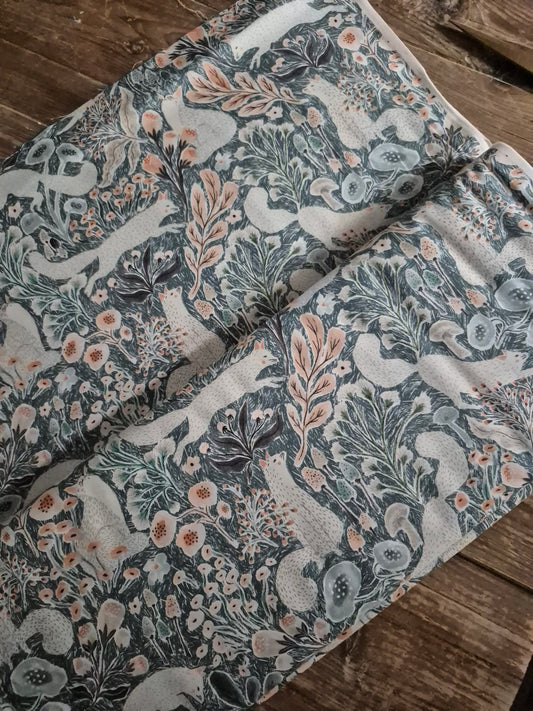 Teal Fox from Thicket and Bramble by Figo - Per FQ (£13/m)