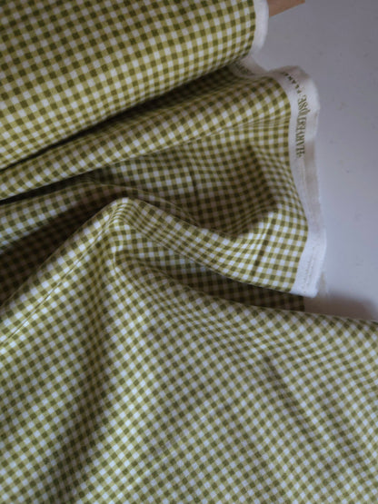 Harvest Rose Green Gingham Flannel - Per ¼ Metre (£14/m)