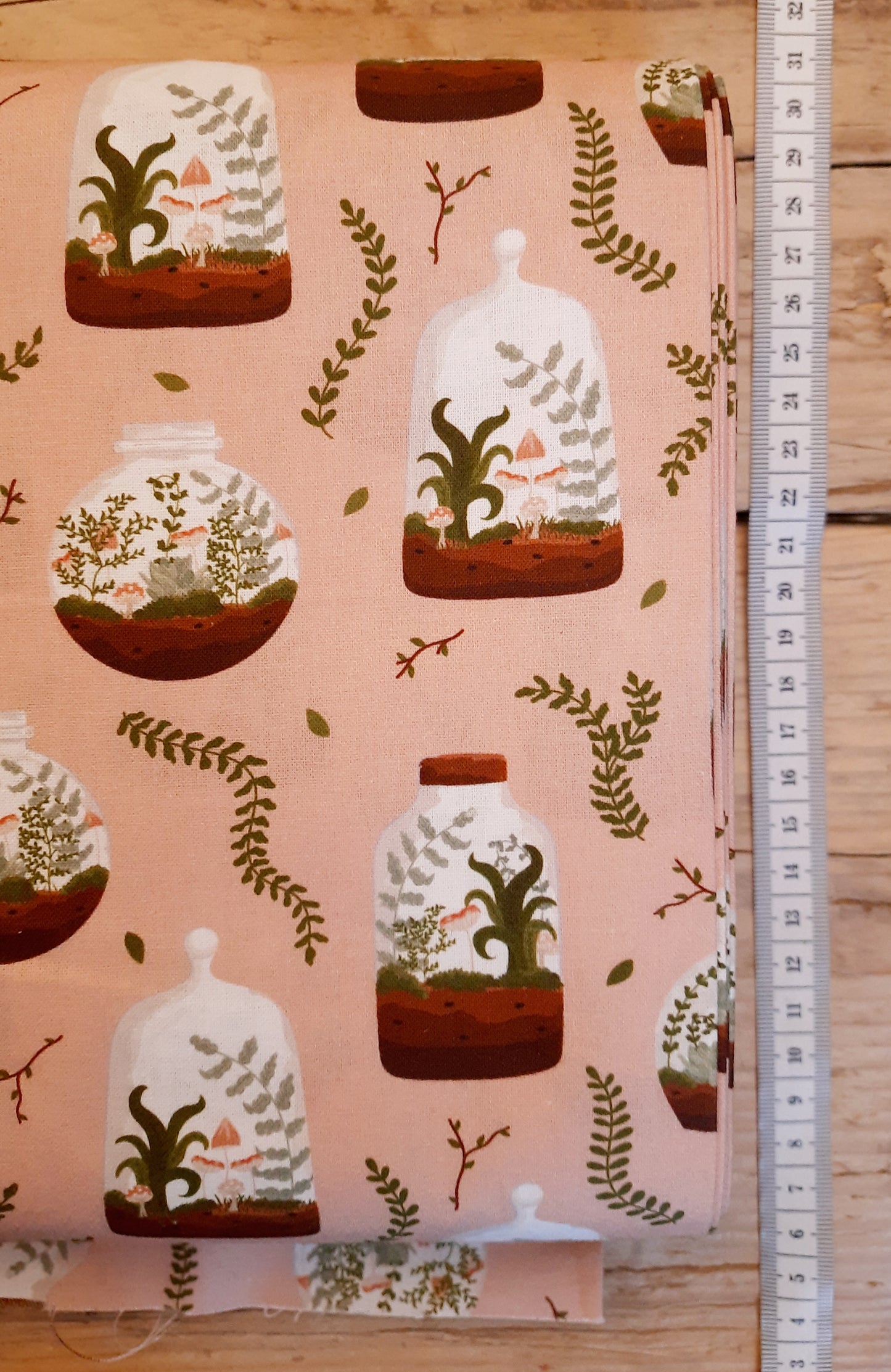 Terrarium from Plant Life 100% Cotton by Craft Cotton Co - Per FQ (£7.40/m)