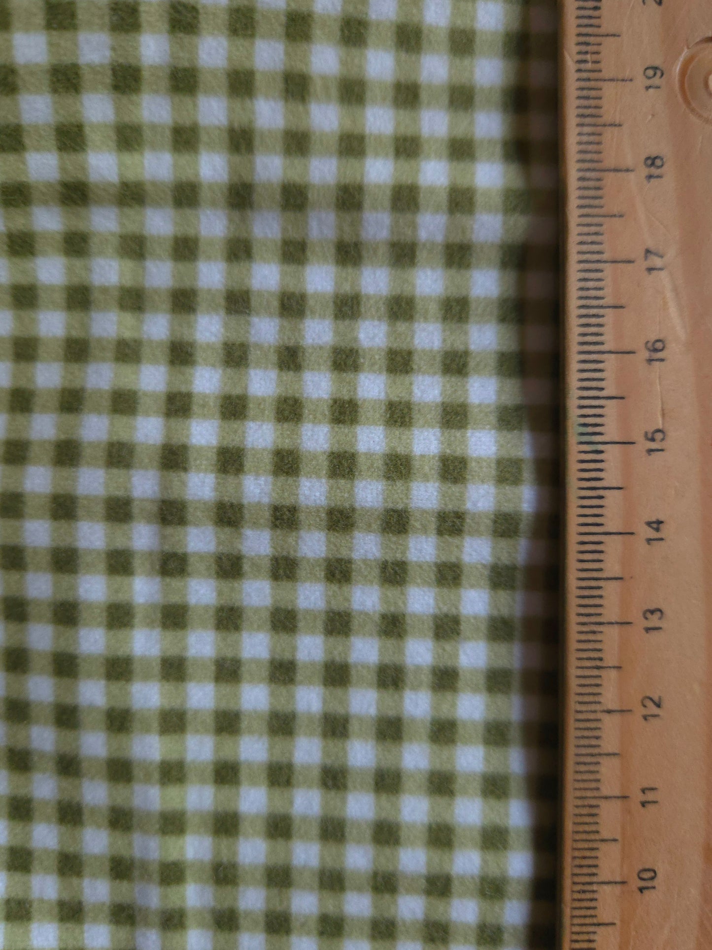 Harvest Rose Green Gingham Flannel - Per ¼ Metre (£14/m)