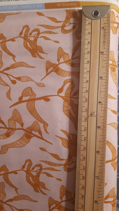 Seaweed on Soft Pink from Ocean Adventures 100% Cotton by PBS - Per FQ (£11/m)